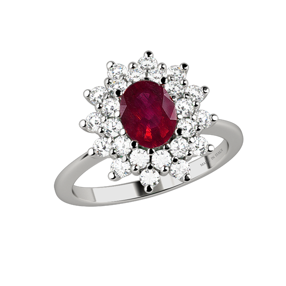 Anneau Nardelli Gioielli Femme in Or Rubino 0.46 Ct EL0873R - EL0873R